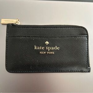 Kate Spade Madison Saffiano Top Zip Card Holder Black